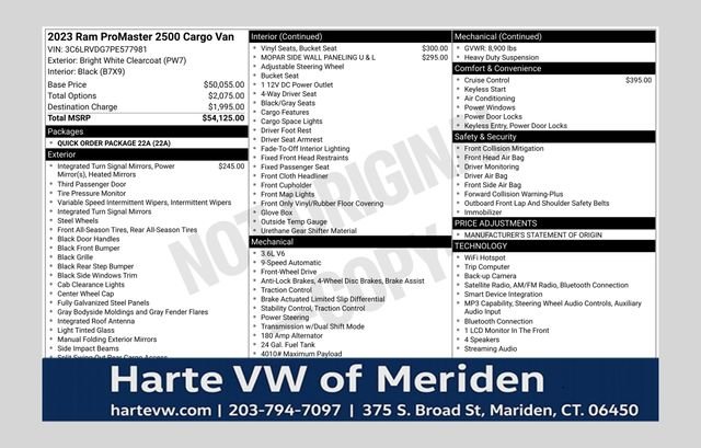 ram promaster cargo van 2023 3C6LRVDG7PE577981 image ram promaster cargo van 2023 3C6LRVDG7PE577981 image
